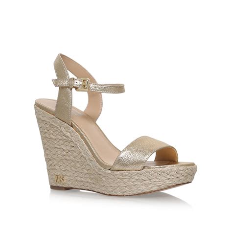 jill wedge michael kors|Jill Leather Wedge .